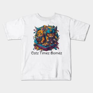 Kanzeroz Catz Times Bomez Kids T-Shirt